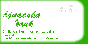 ajnacska hauk business card